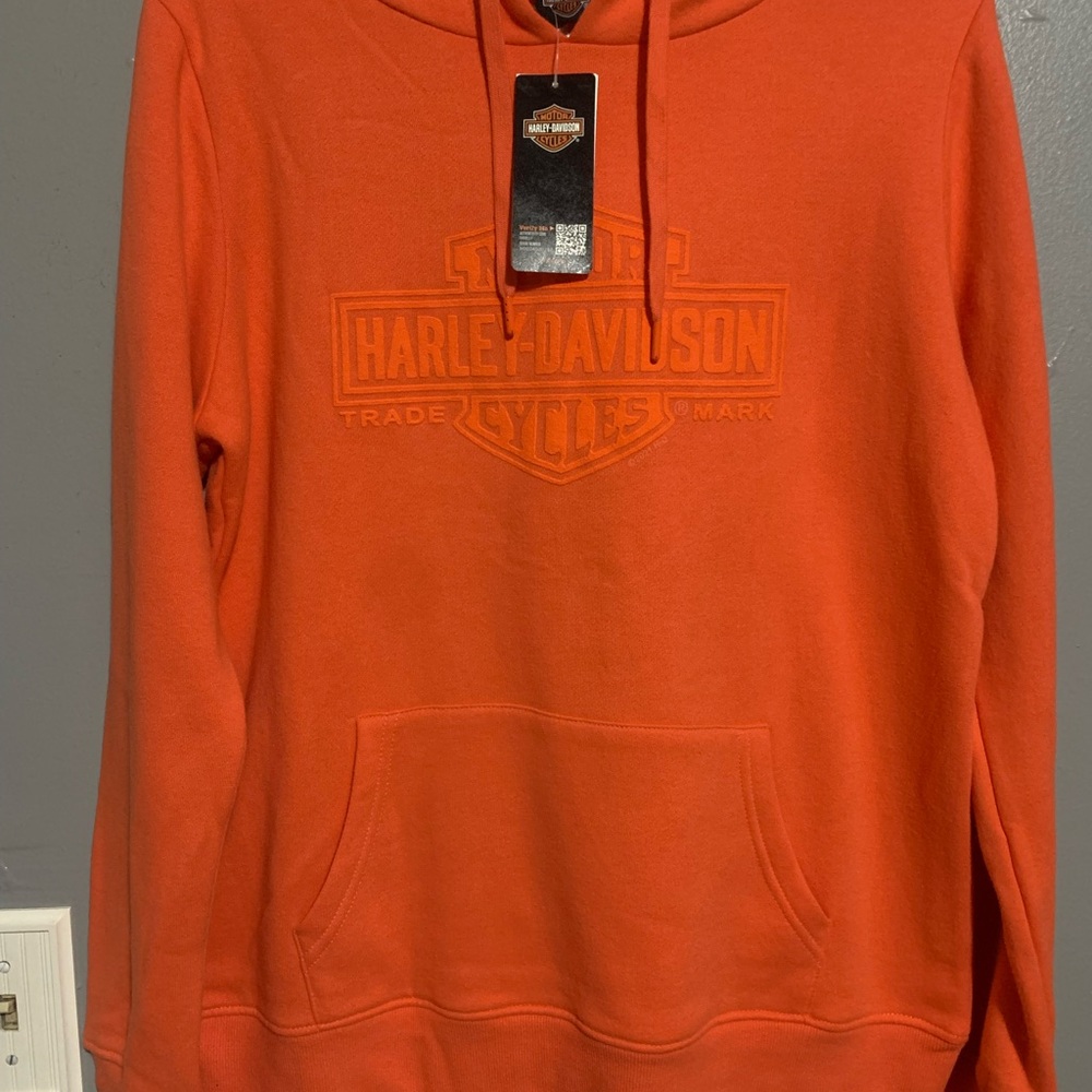 Harley-Davidson Men's med Orange Hoodie